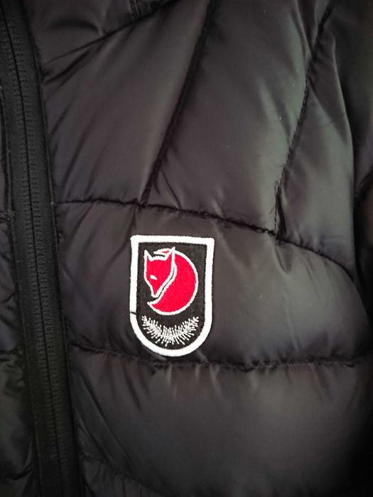 -50% FJALLRAVEN puchowy plaszczyk, parka, dlugi z kapturem 95% puch- S