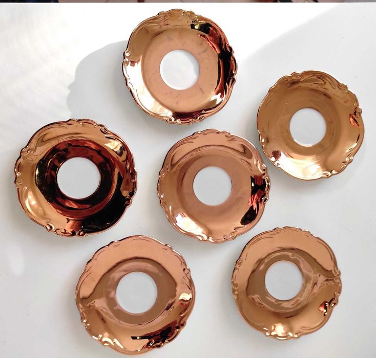 Zabytkowy, pozłacany zestaw do kawy "Mocha". Porcelana kostna.