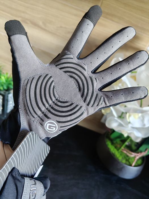 Rękawiczki rowerowe sportowe antypoślizgowe czarne unisex m