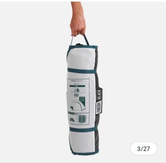 Tenda de campismo 3 pessoas,. MH100 Fresh & Black
