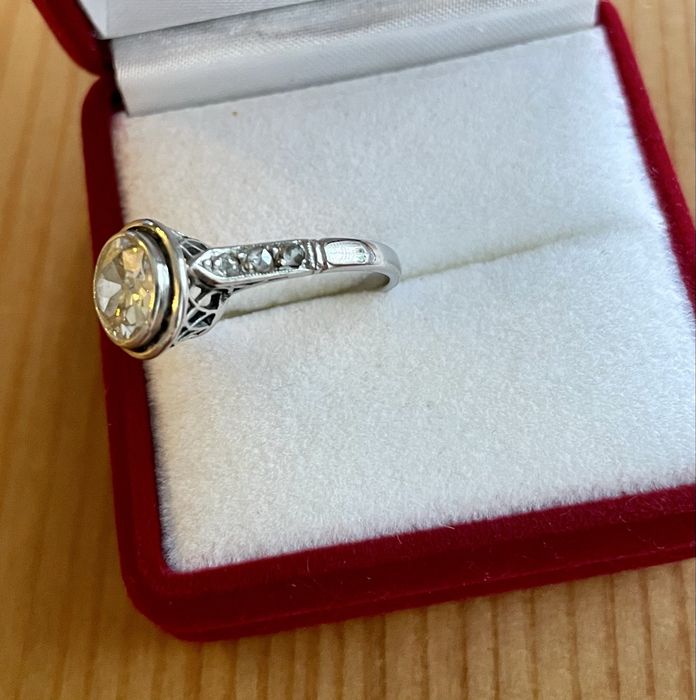 TO TEN! Certyfikat! Pierścionek platyna naturalny diament 1,25 ct
