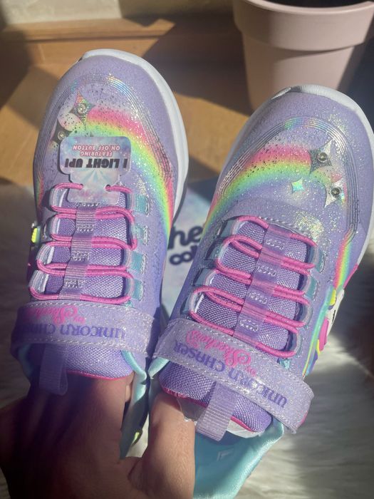 Нові светящиеся кроссовки кросівки Skechers з єдиноріжкою 32 р