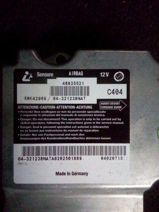 Centralina De Airbags Fiat Stilo (192_)