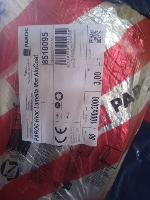 Paroc Hvac Wełna Alu Lamela Mat 80