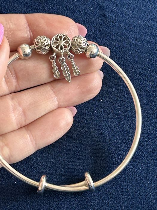 Piękna bransoletka posrebrzana