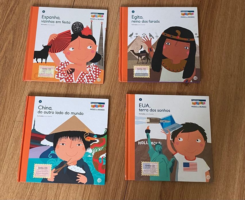 Colecção os "países do mundo" livros 1, 2, 3 e 4. 2€ cada livro