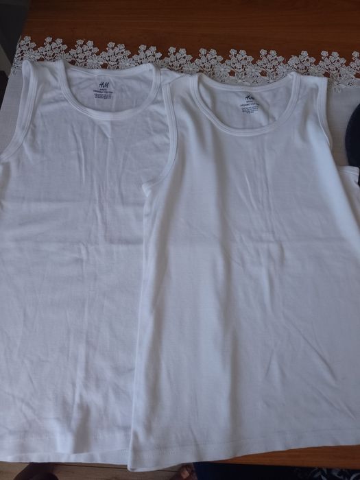 Białe podkoszulki H&M