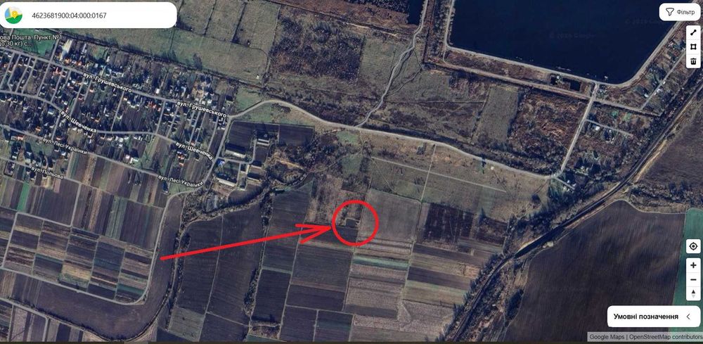 Продається земельна ділянка  9 км від Галицького перехрестя   Адреса: Львівська область, Пустомитівський район, с.Гамаліївка, вулиця Пайова, 12