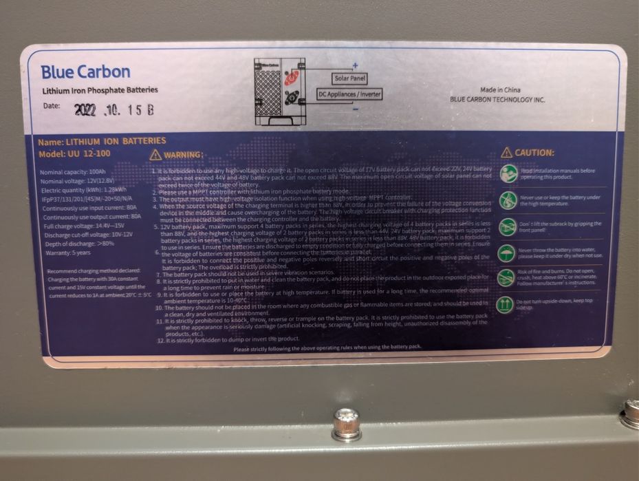 АКБ (LiFePO4) + інвектор 1000W