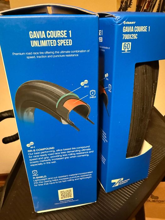 Pneus giant course 1 tubeless tamanho 25