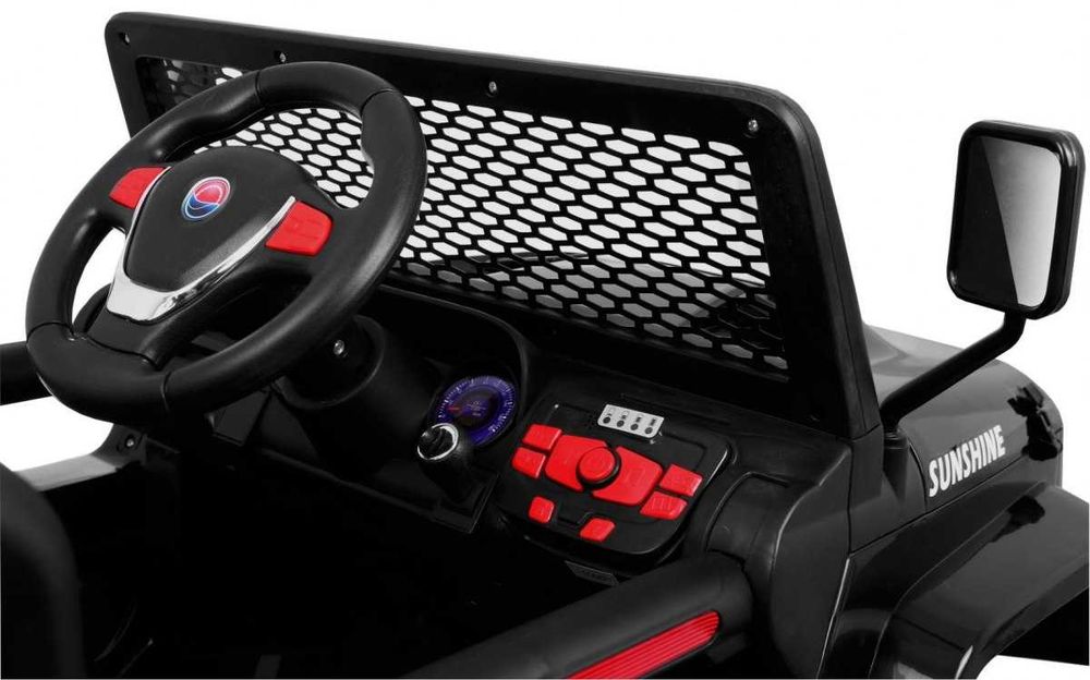 Auto na Akumulator Duży JEEP dla Dzieci 4x4 180 WATT Czarny