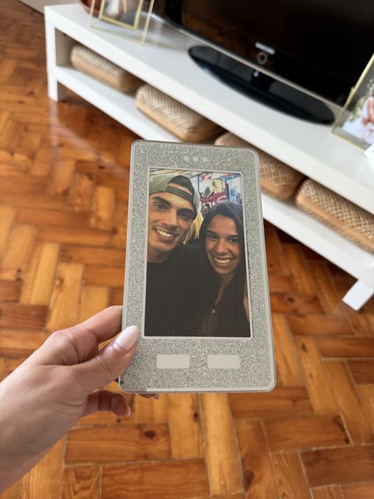 Moldura prateada com bilhantes iphone 11cmx20cm Tiger