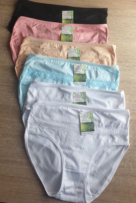 6×Damskie majtki figi z koronką 3/4XL