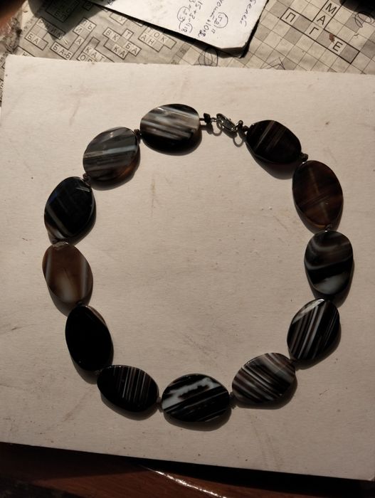 Бусы из агата ,длина 47,5 см.
