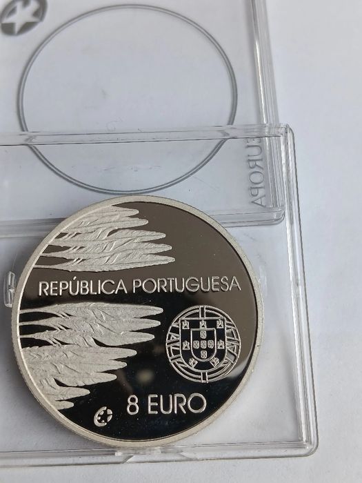 Moeda de prata prof de 8€ de 2005