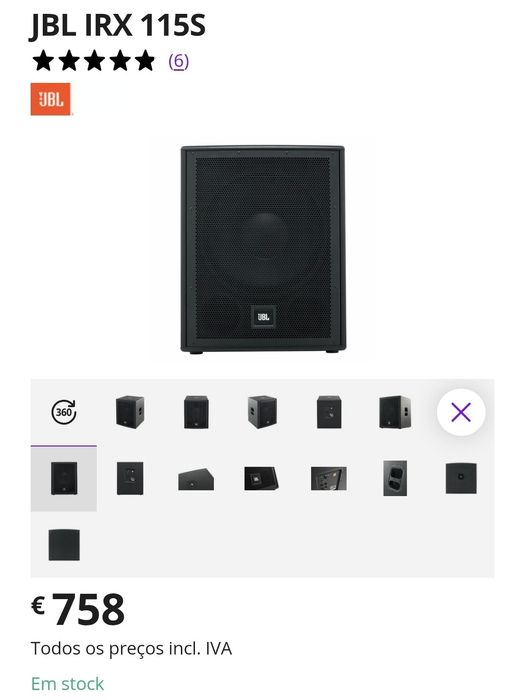 Jbl irx 115s subwoofer