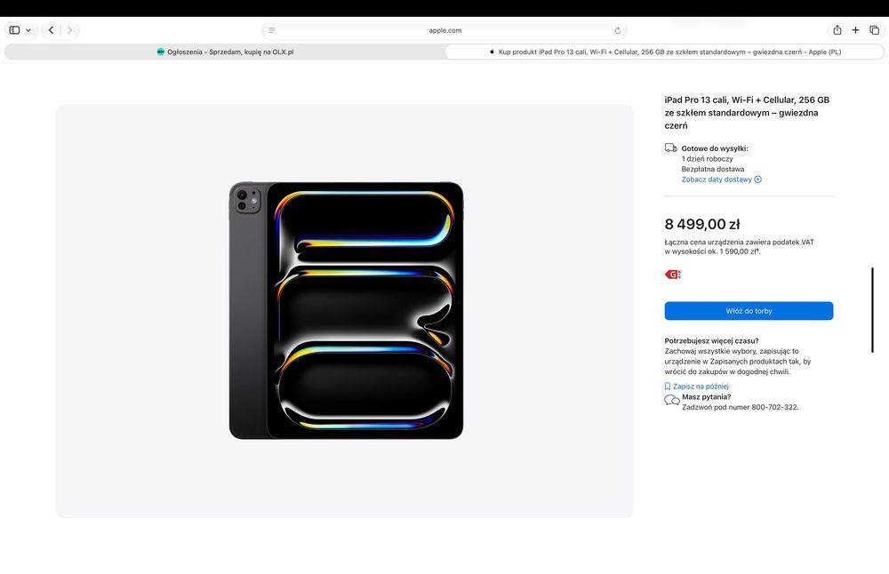Jak nowy iPad Pro 13-inch (M5) Wi-Fi + Cellular 256GB