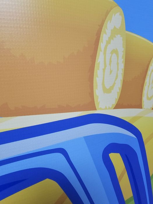 Фотозона Синий трактор