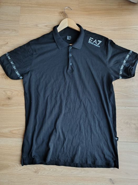 Czarna koszulka polo EA Armani Exchange XXL bardzo dobry stan