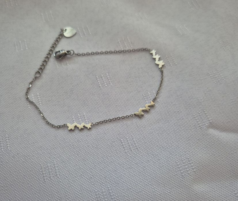 Bransoletka w motylki Vezzi stal chirurgiczna 21cm minimalistyczna