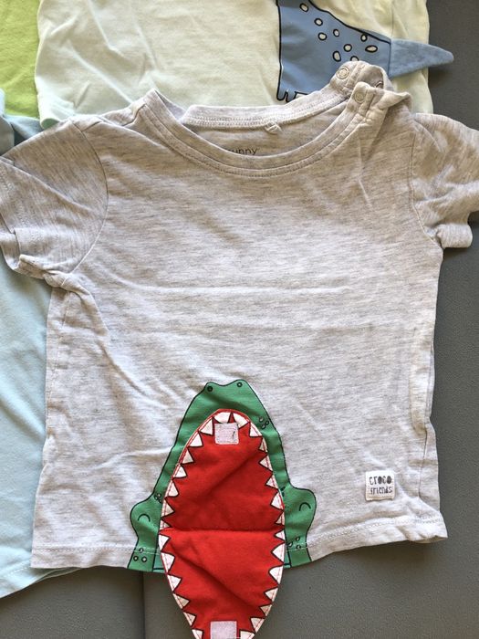 Koszulki krótki rękaw t-shirt 4 szt chłopięce Lupilu fox 80