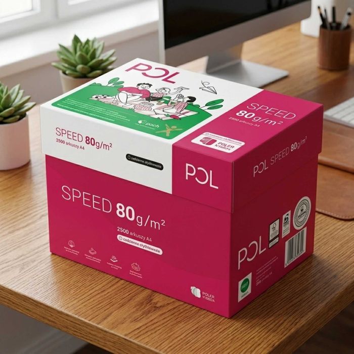 Papier ksero A4 80g/m² POLSPEED karton 2500 arkuszy