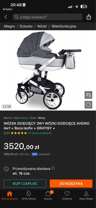 Wózek dzieciecy Anex Sport