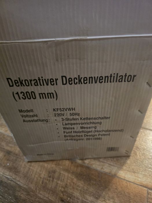 Klasyczny Wentylator Sufitowy IKEA KLIMAT (1300 mm) – Nowy, w pudełku!