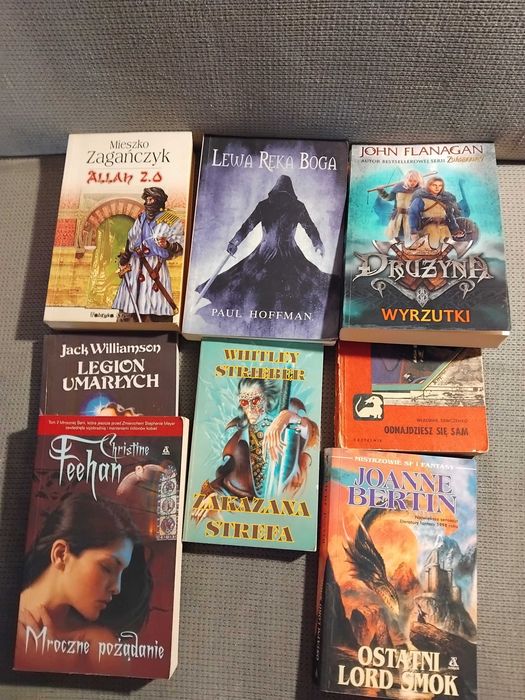 Wielki zestaw różnych książek science fiction fantasy horror