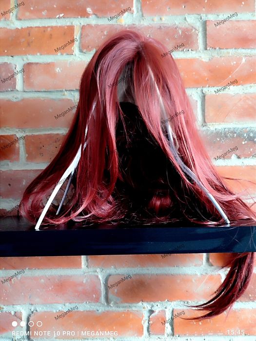 Peruka Premium Lace Front Ognisty Rudy Burgund NOWA HIT 2026