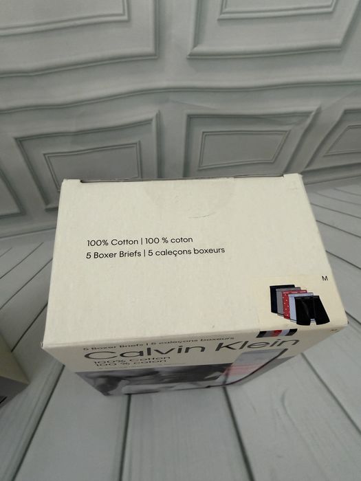 Чоловічі труси боксери Calvin Klein подовжені упаковка 5шт