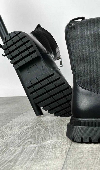 Женские зимние ботинки Челси натуральная кожа