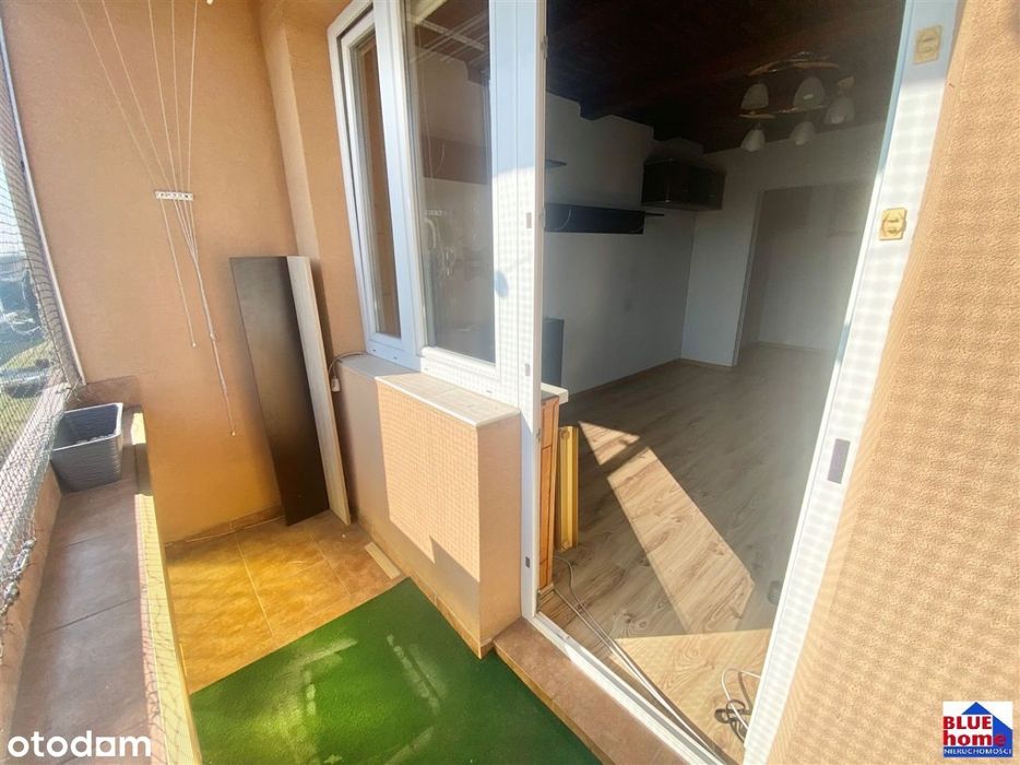 2 pokoje -4 piętro z balkonem .