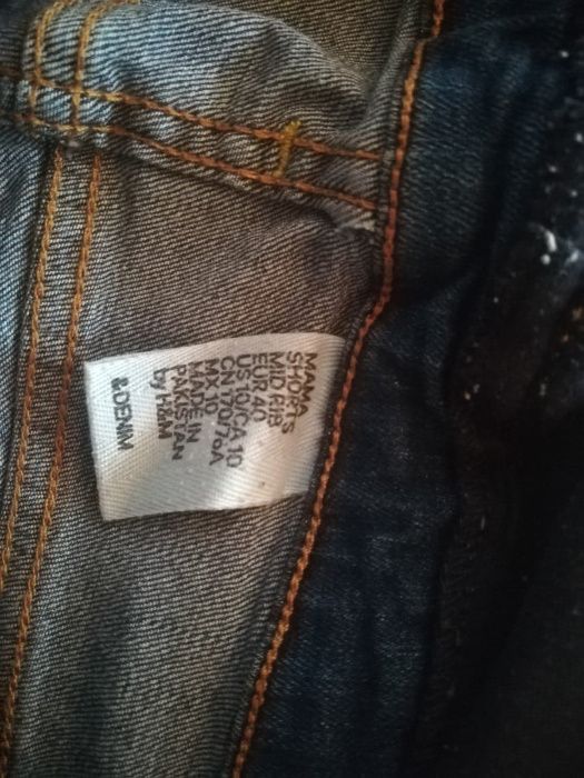 Spodenki ciążowe 40 H&M jeans niebieskie