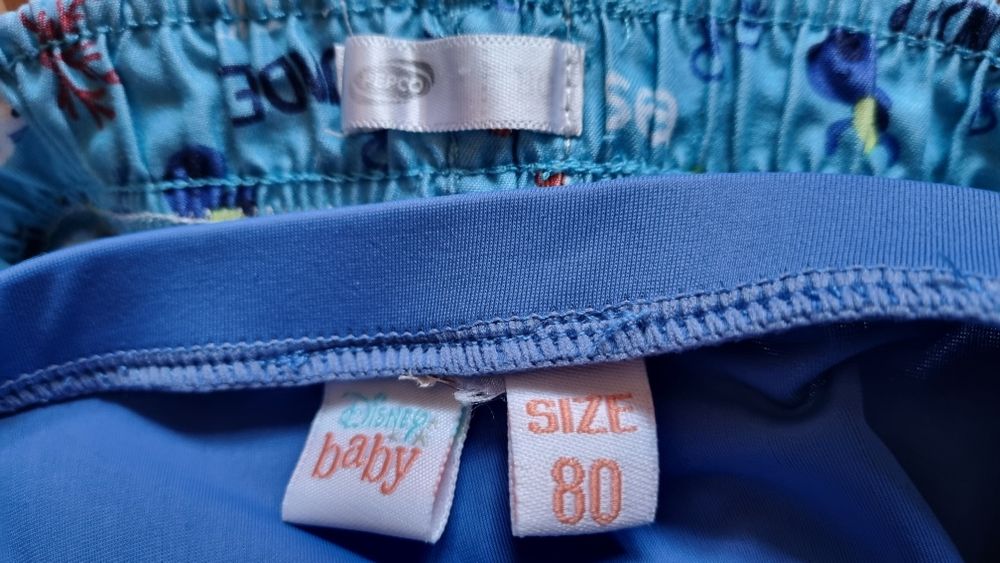 2x kąpielówki dla chłopca, dziecięce niemowlęce, rozmiar 80