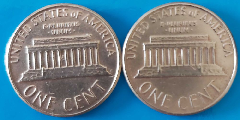 Lote 2 Moedas de One Cent de 1978  dos USA Abraham Lincoln