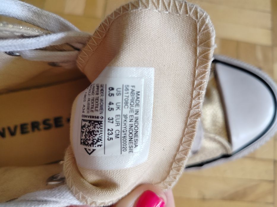 Trampki złote nowe Converse buty 37 wkładka 23,5