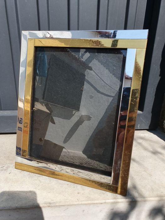 Moldura Cromada e Latão Envelhecido 30cm x 25cm