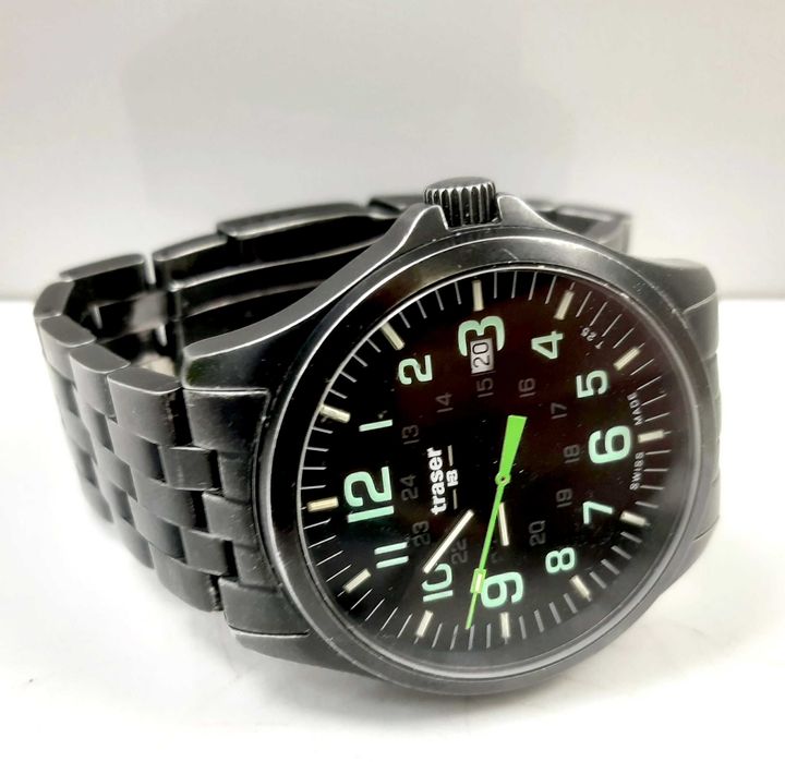 ZEGAREK TRASER P67 Officer PRO GunMetal Black/Lime MADE SWISS 42MM