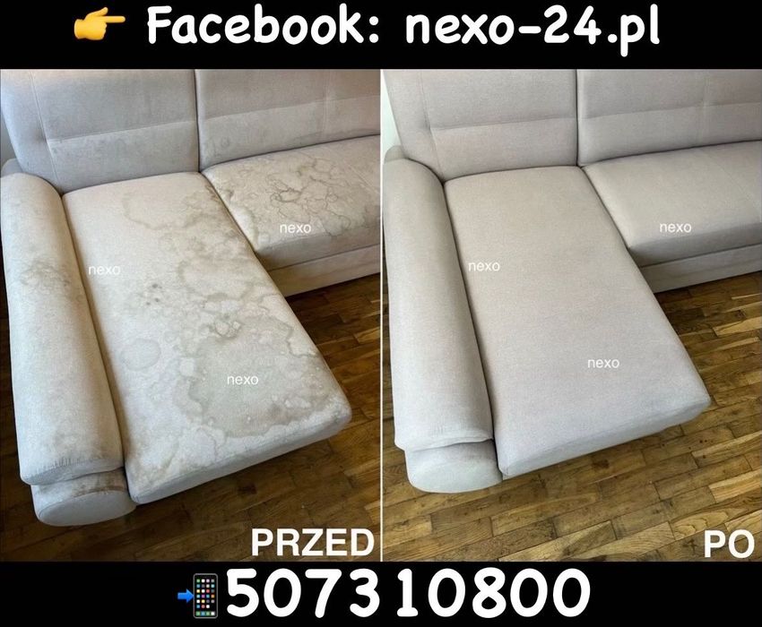 Pranie tapicerki meblowej, samochodowej, dywanów -DOJAZD DO KLIENTA-