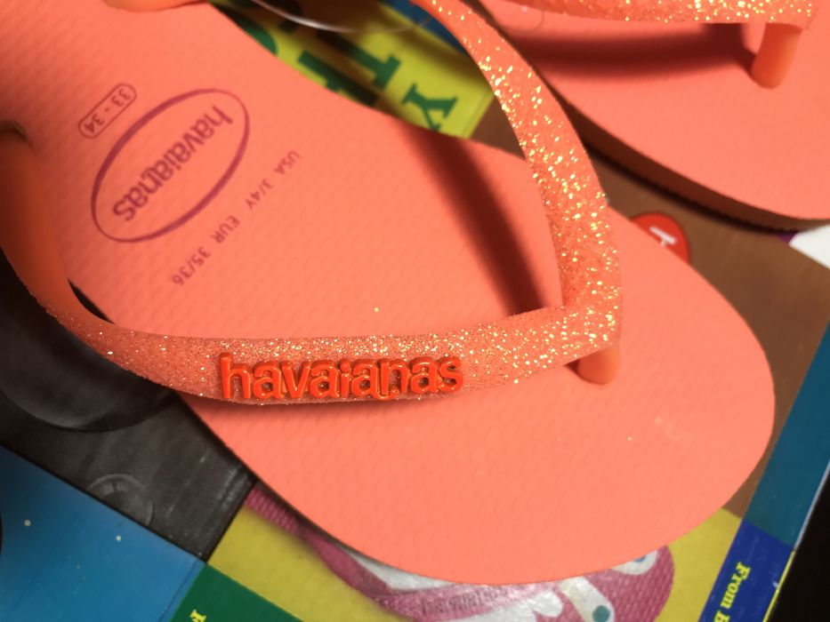 Havaianas Laranja Neon Glitter