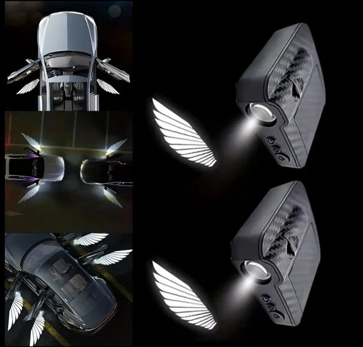 Набір з 2 міні LED світильників у формі крил ангела для авто