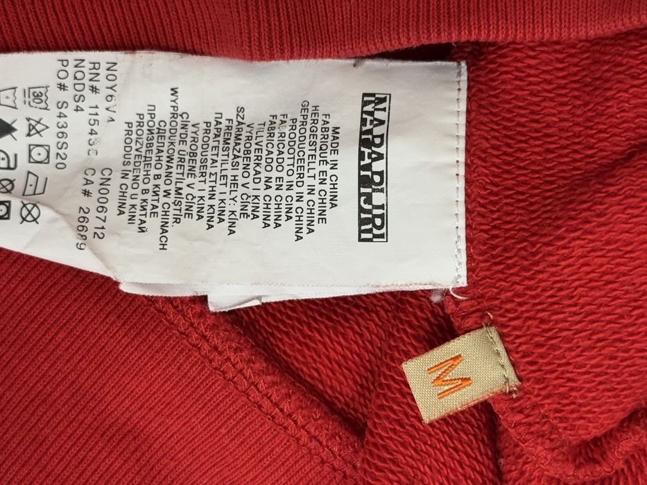 Bluza Napapijri M czerwona geographic logowana vintage damska zip