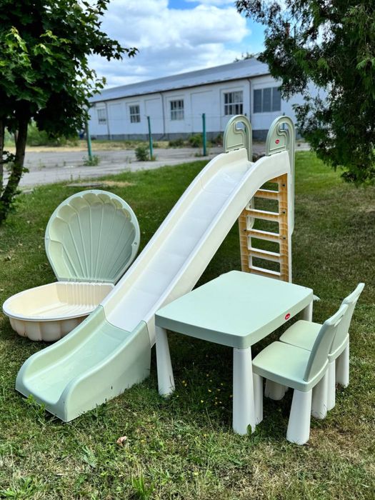 Дитячий будиночок, гірка, пісочниця| Детская песочница, горка, качеля