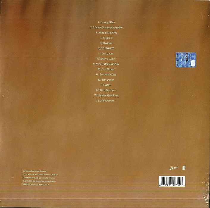 [Novo] Disco Vinyl Billie Eilish - Happier Than Ever - 2 LP