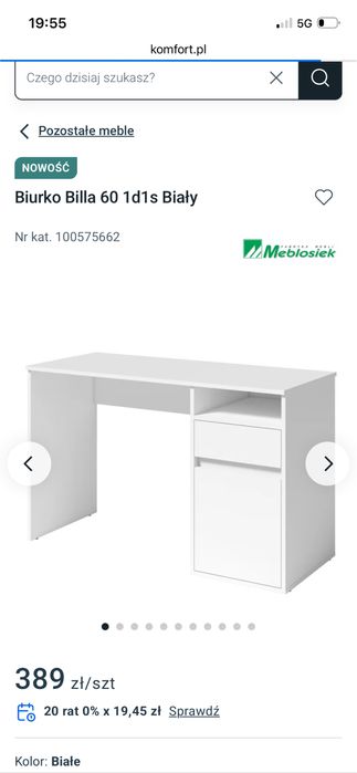 Biurko białe stan idealny