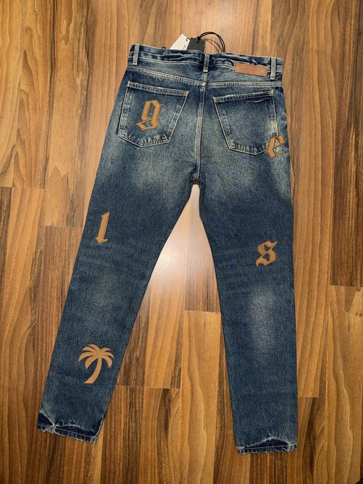 Palm Angels Blue Monogram Jeans