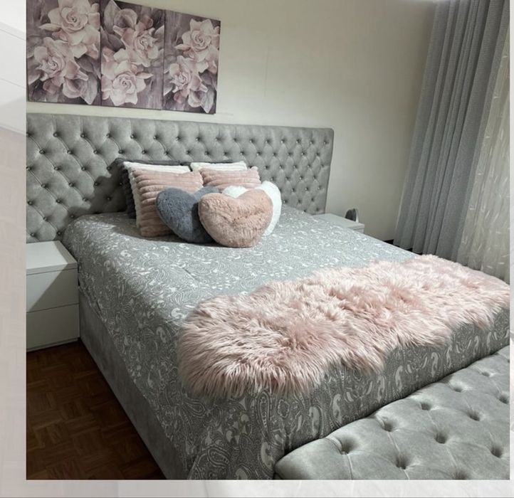 Cama acolchoada 1.60 x 2.00