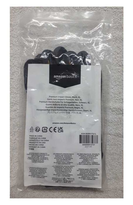 Luvas Anti-Impacto/Demolição Premium | amazonbasics® [Tam. 10/XL]