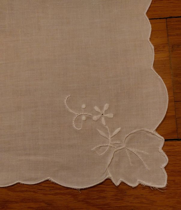 Toalha de algodão e croché com guardanapos